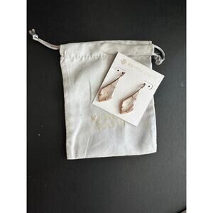 Kendra Scott Olivia Drop Earrings Dusted Glass Rose Gold